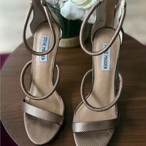 Steve Madden Metallic Strappy Heels